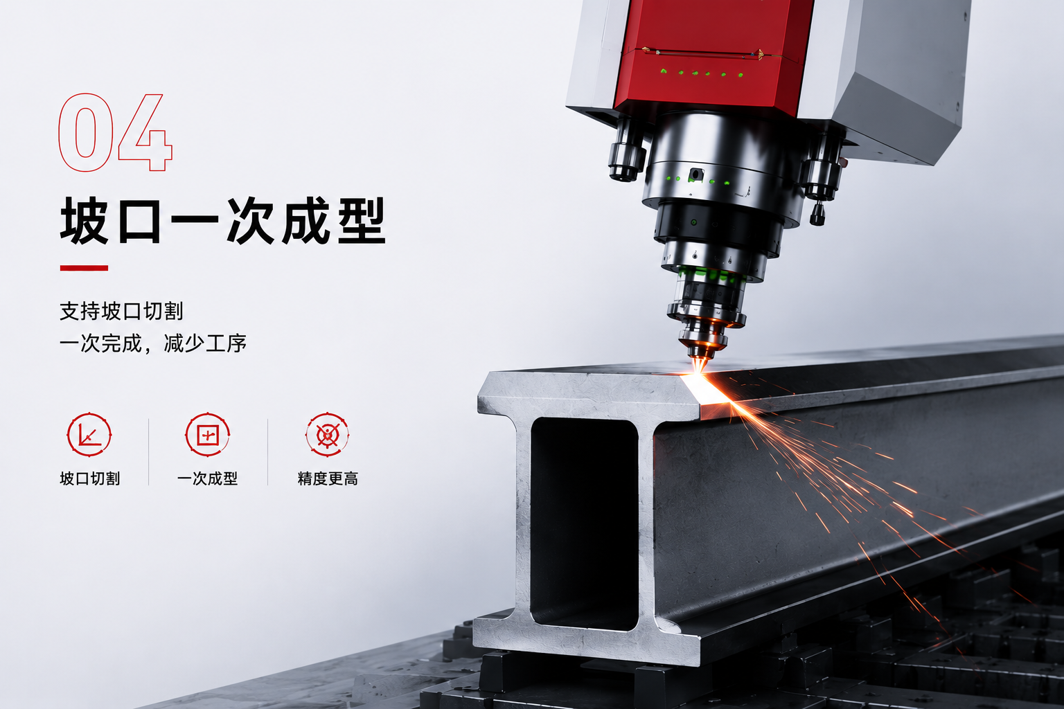 坡口一次成型